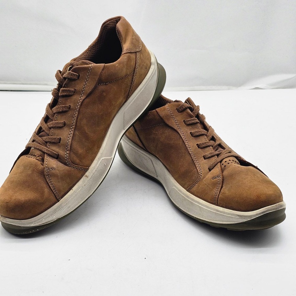 ECCO Sneakers Men Size 9-9.5 Brown Leather Casual Comfort 52283402034